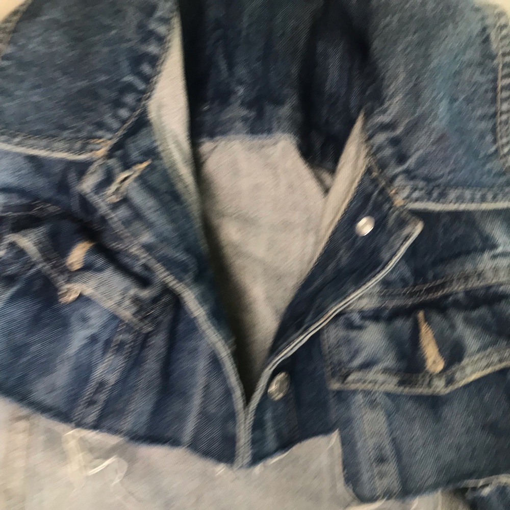 Half cut denim Jean jacket